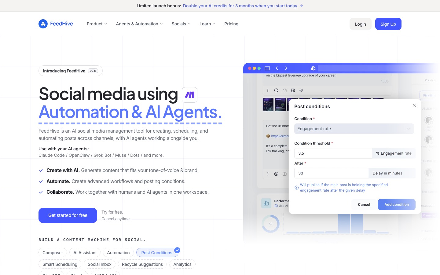 FeedHive homepage