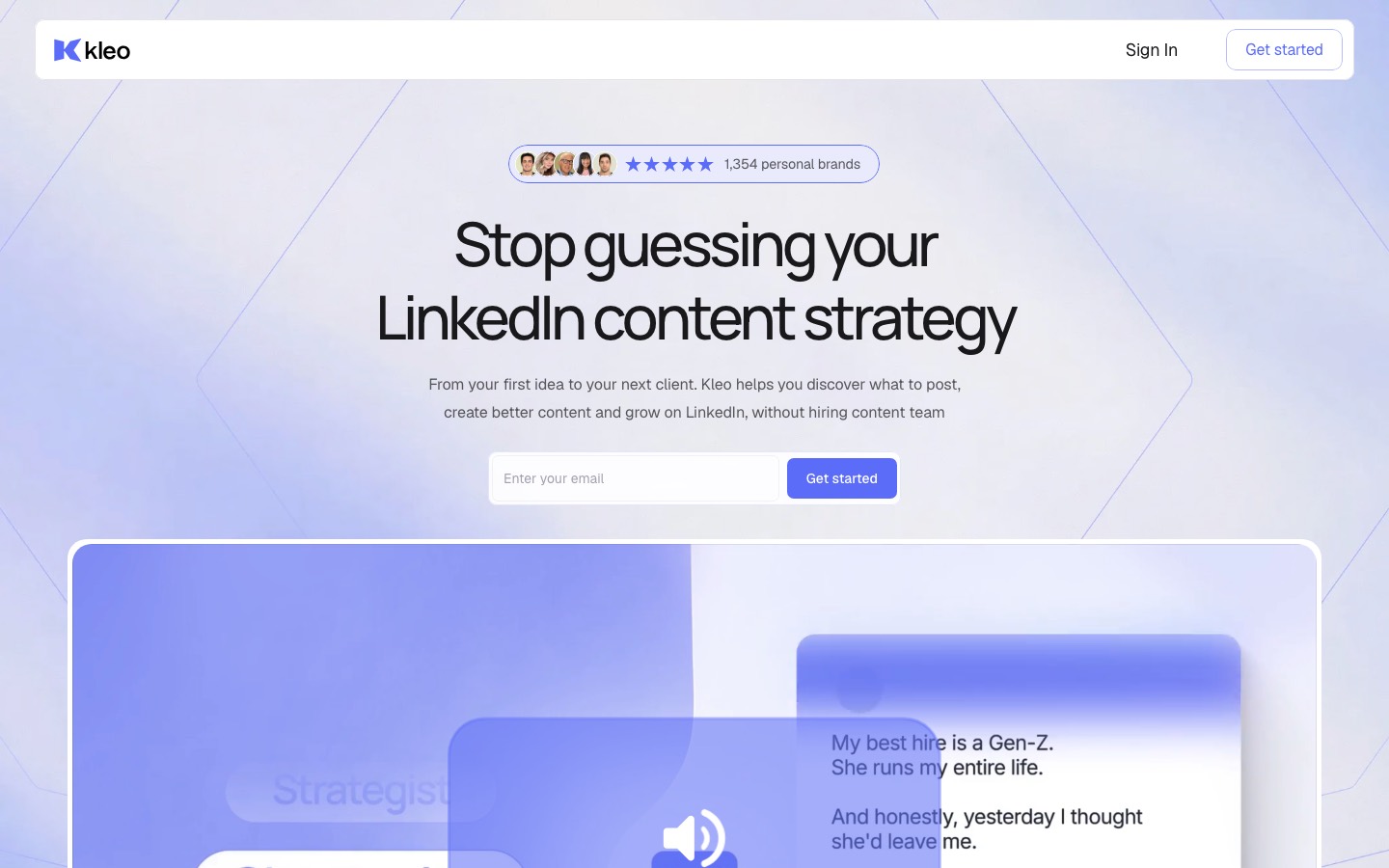 Kleo homepage