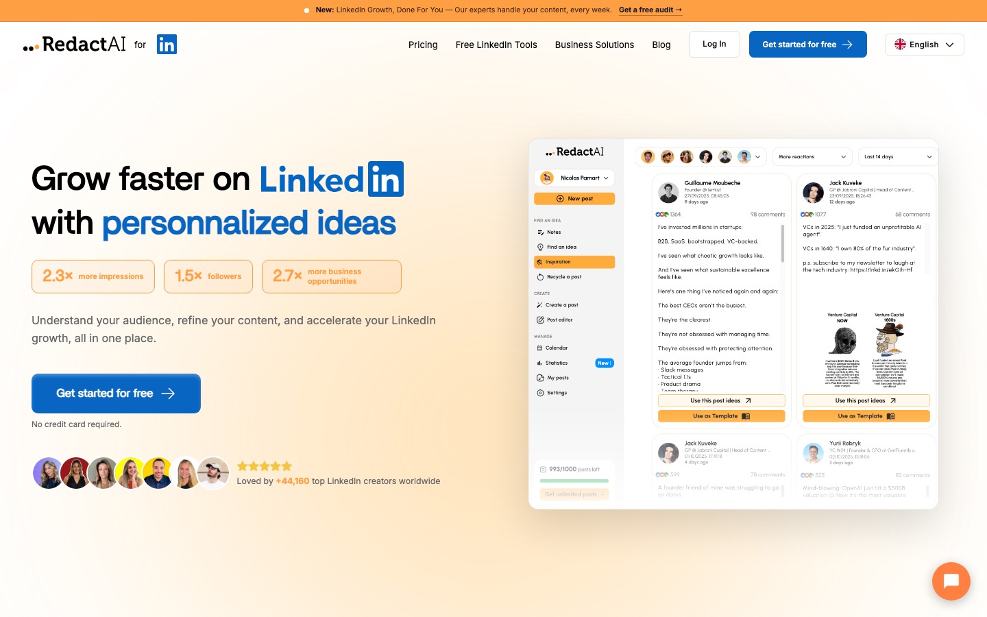 RedactAI homepage