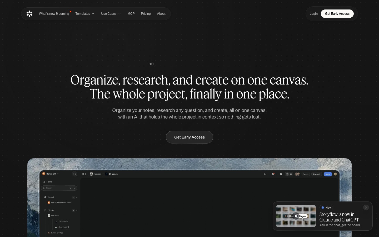Storyflow homepage